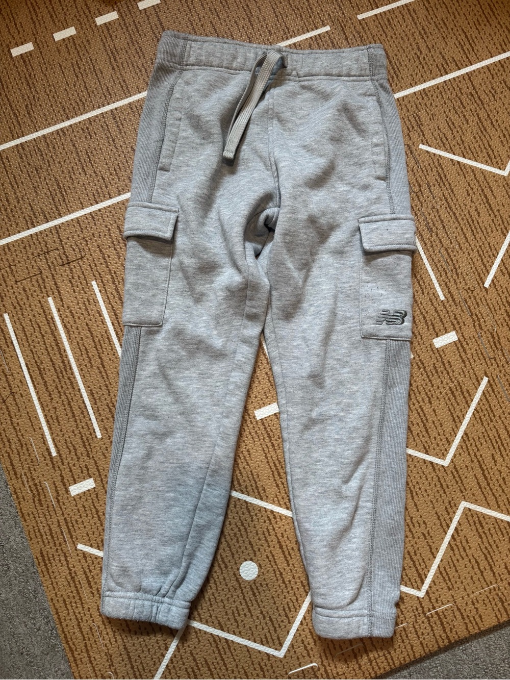 New Balance Kids' Light Grey Cargo Sweatpants
